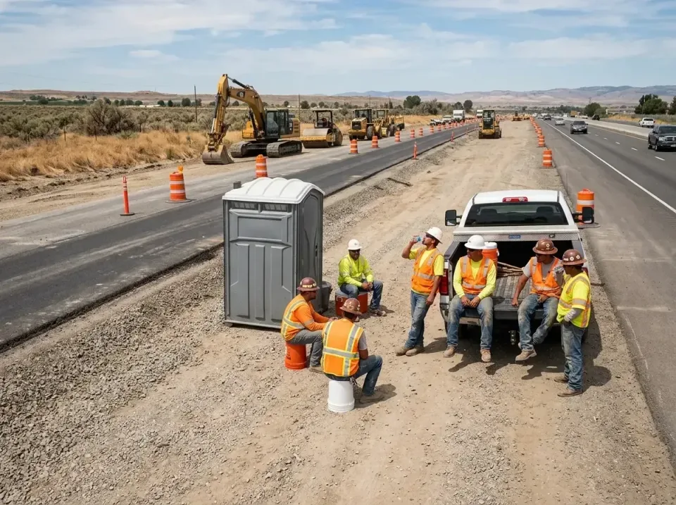 highway-road-construction-crew-007 — frequently asked questions, Porta Potty and Restroom Rentals in Summit View, WA